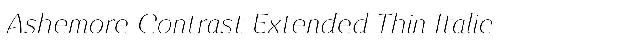 Ashemore Contrast Extended Thin Italic image